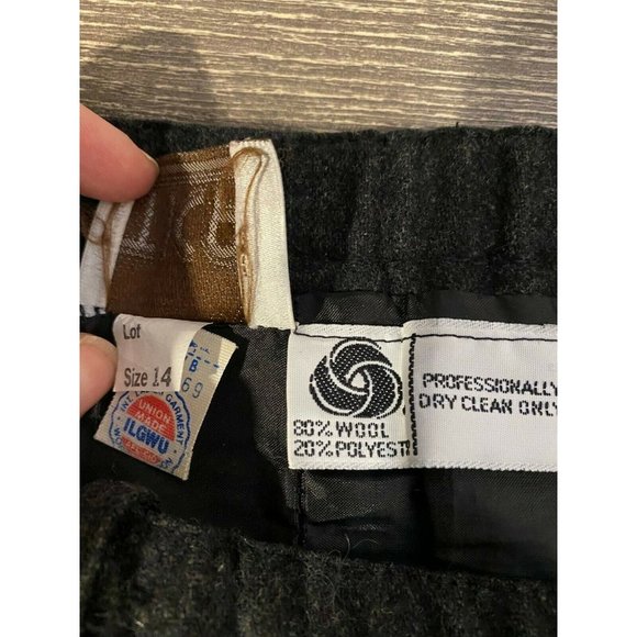 Vintage TICA Wool Mid Length Full Coverage Wool Skirt SIZE 14 - Picture 7 of 7